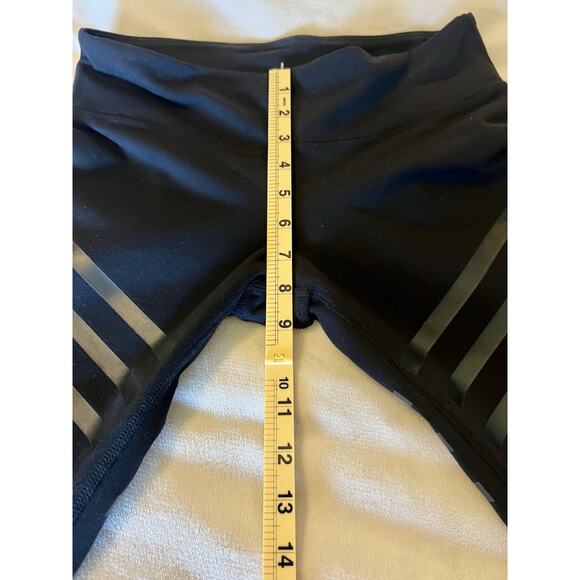 ALO YOGA | Airbrush Black Lineal Diagonal Stripe Leggings | Hailey Bieber | Sz M - Picture 7 of 10